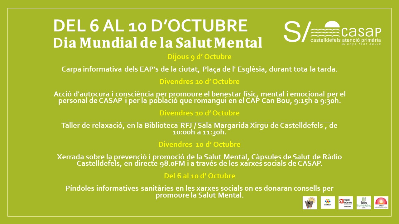Programacio Dia mundial salut mental 2025